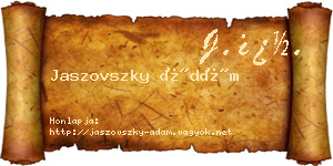 Jaszovszky Ádám névjegykártya